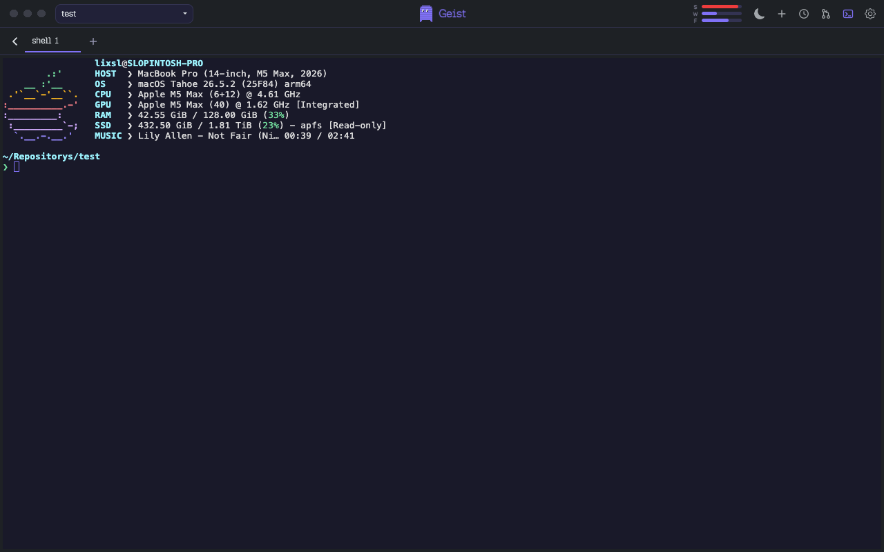 Built-in terminal